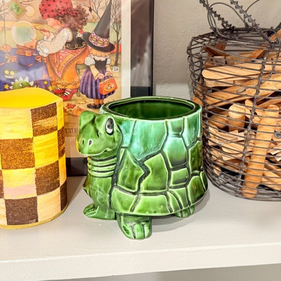 Vintage Majolica Inarco Turtle Planter made in Japan - Picture 17 of 17